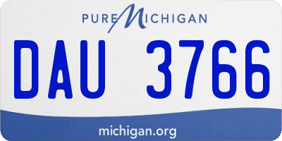 MI license plate DAU3766