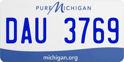 MI license plate DAU3769