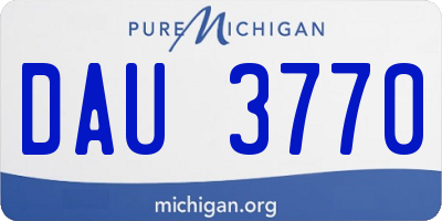 MI license plate DAU3770