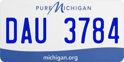 MI license plate DAU3784