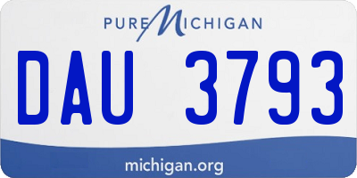 MI license plate DAU3793