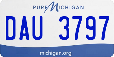 MI license plate DAU3797