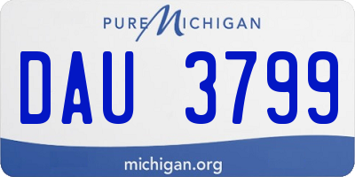 MI license plate DAU3799