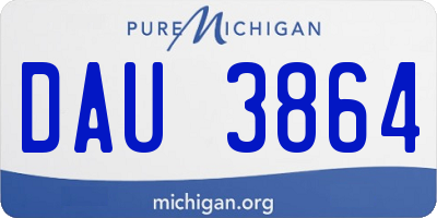 MI license plate DAU3864