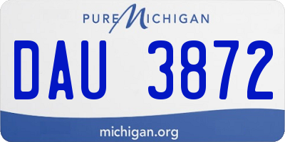 MI license plate DAU3872