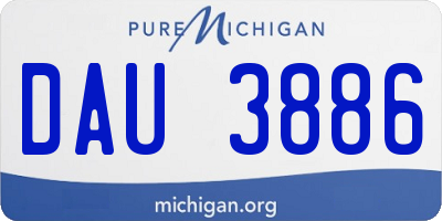 MI license plate DAU3886