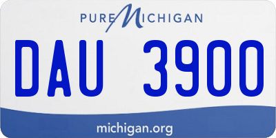MI license plate DAU3900