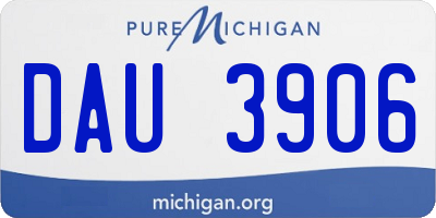 MI license plate DAU3906