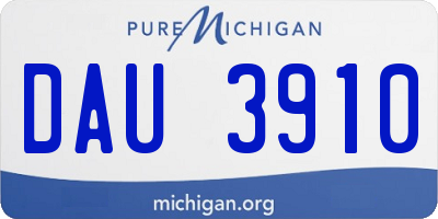 MI license plate DAU3910