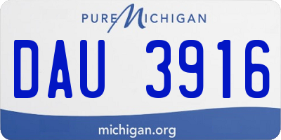 MI license plate DAU3916
