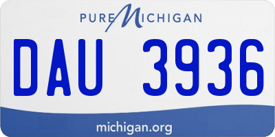 MI license plate DAU3936