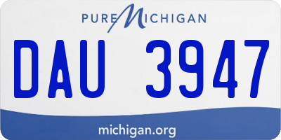 MI license plate DAU3947