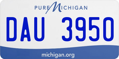 MI license plate DAU3950