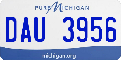 MI license plate DAU3956