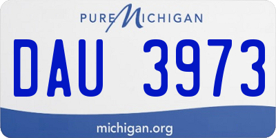 MI license plate DAU3973