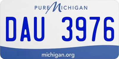 MI license plate DAU3976