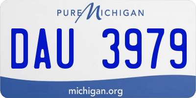 MI license plate DAU3979