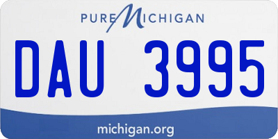 MI license plate DAU3995