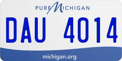 MI license plate DAU4014