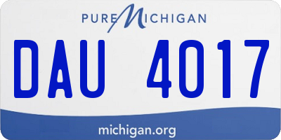 MI license plate DAU4017