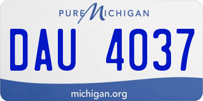 MI license plate DAU4037