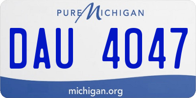 MI license plate DAU4047