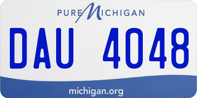 MI license plate DAU4048