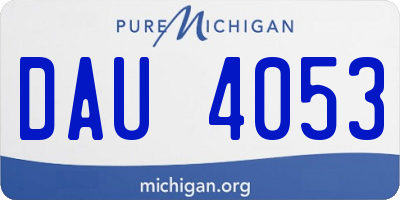 MI license plate DAU4053