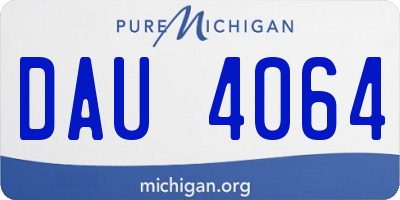 MI license plate DAU4064