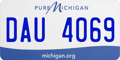 MI license plate DAU4069