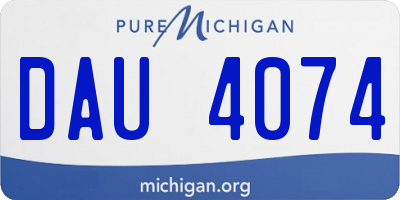 MI license plate DAU4074