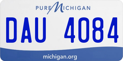 MI license plate DAU4084