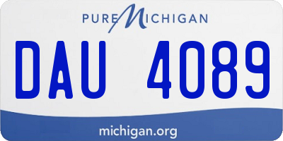 MI license plate DAU4089