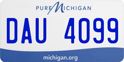MI license plate DAU4099