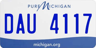 MI license plate DAU4117