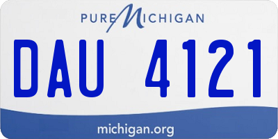 MI license plate DAU4121