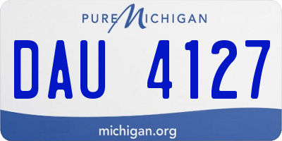 MI license plate DAU4127