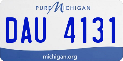 MI license plate DAU4131