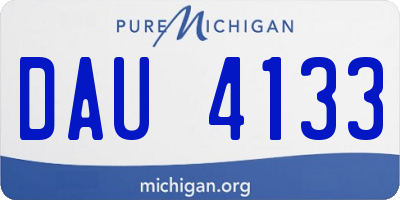 MI license plate DAU4133