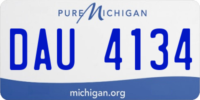 MI license plate DAU4134