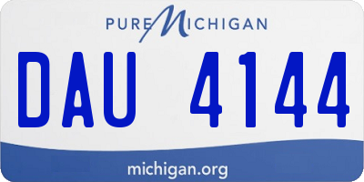 MI license plate DAU4144