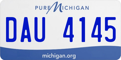 MI license plate DAU4145