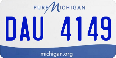 MI license plate DAU4149