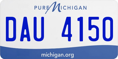 MI license plate DAU4150