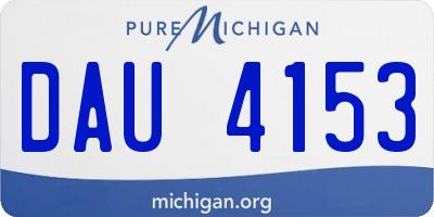 MI license plate DAU4153