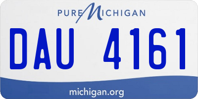 MI license plate DAU4161