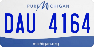 MI license plate DAU4164