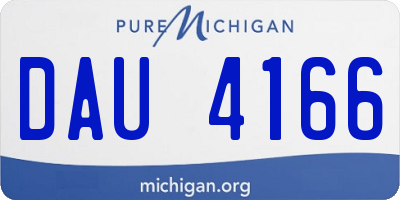MI license plate DAU4166