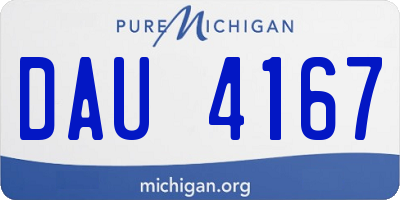 MI license plate DAU4167