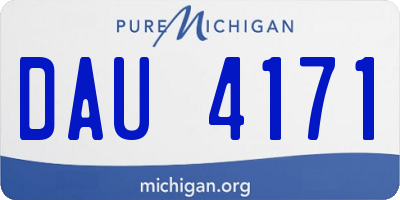 MI license plate DAU4171